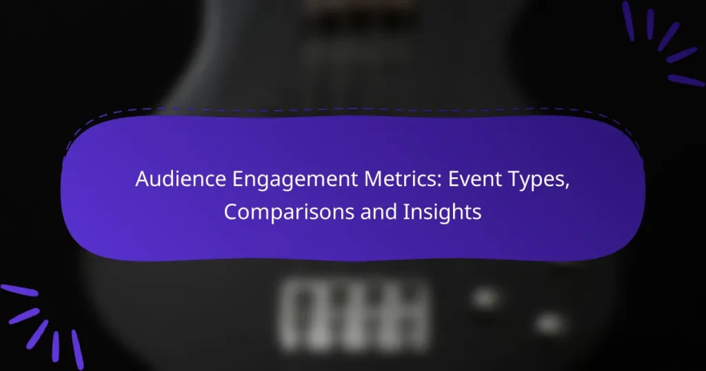 Audience Engagement Metrics: Event Types, Comparisons and Insights