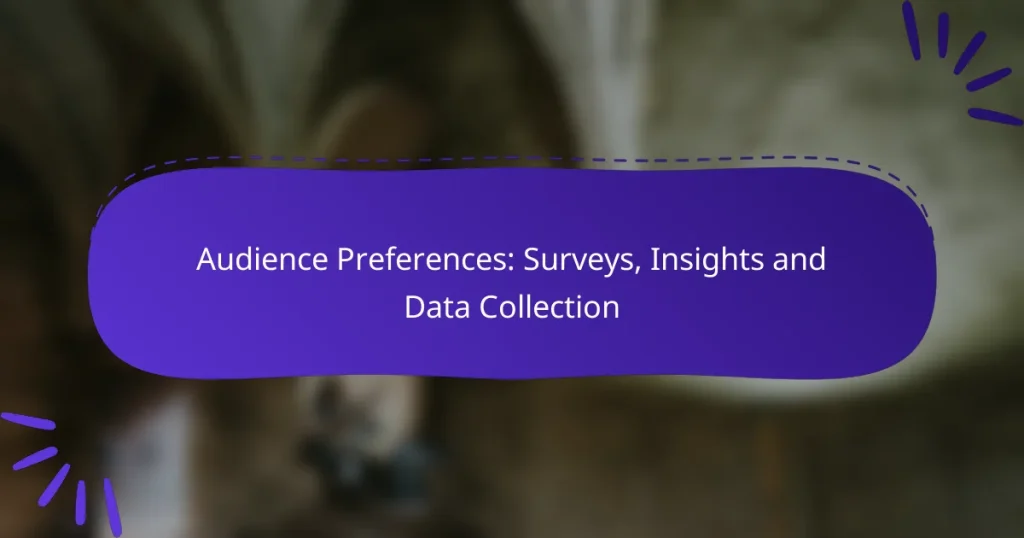 Audience Preferences: Surveys, Insights and Data Collection