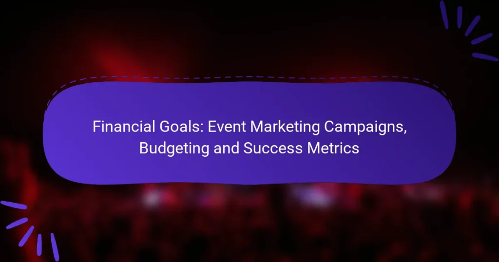 Financial Goals: Event Marketing Campaigns, Budgeting and Success Metrics