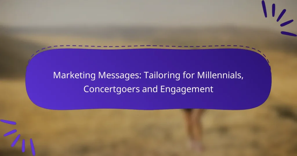 Marketing Messages: Tailoring for Millennials, Concertgoers and Engagement