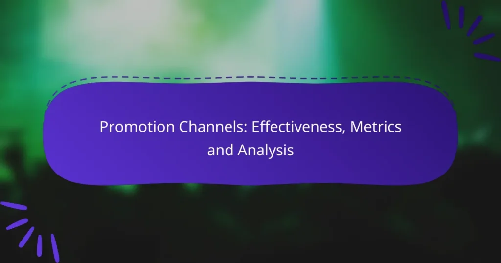 Promotion Channels: Effectiveness, Metrics and Analysis