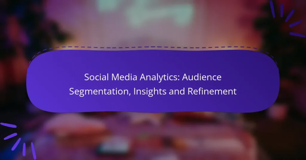 Social Media Analytics: Audience Segmentation, Insights and Refinement