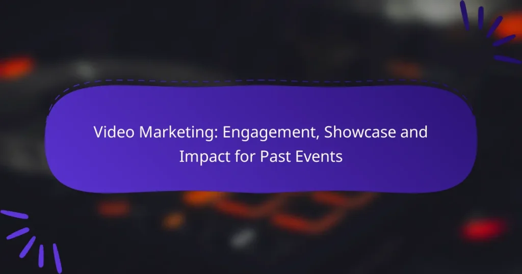 Video Marketing: Engagement, Showcase and Impact for Past Events