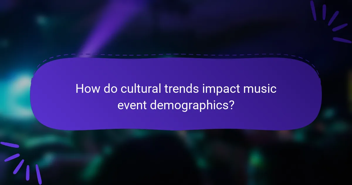How do cultural trends impact music event demographics?