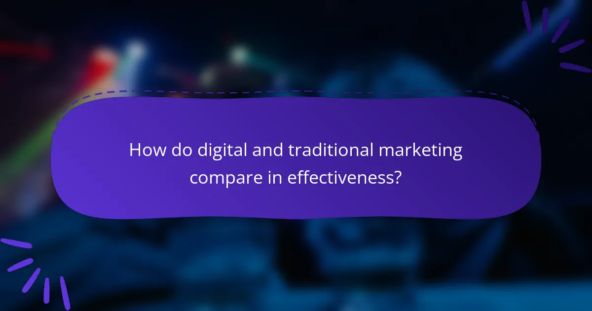 How do digital and traditional marketing compare in effectiveness?