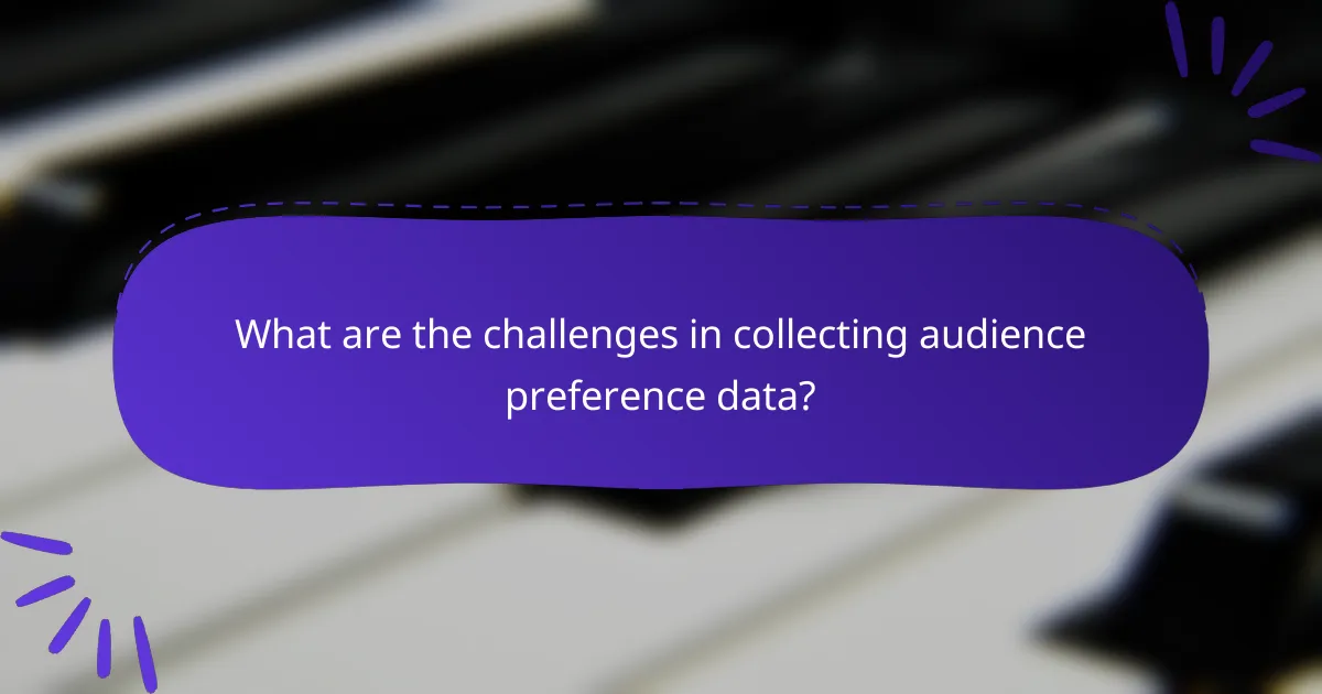 What are the challenges in collecting audience preference data?