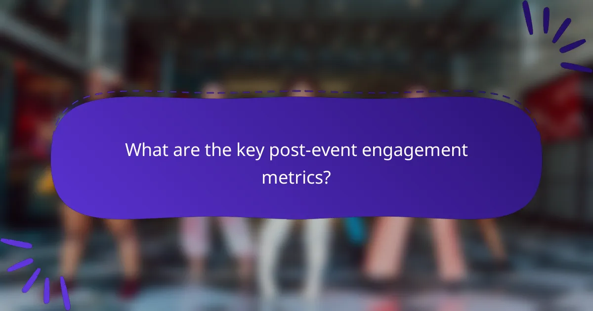 What are the key post-event engagement metrics?