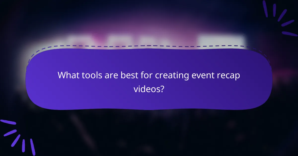 What tools are best for creating event recap videos?
